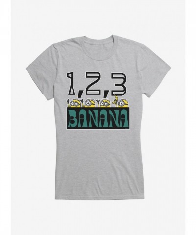 Minions Banana Tee for Girls - Grey Junior Size