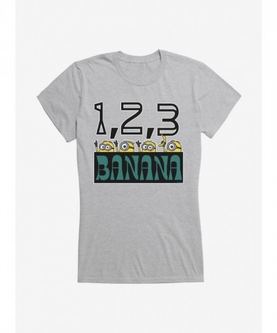 Minions Banana Tee for Girls - Grey Junior Size
