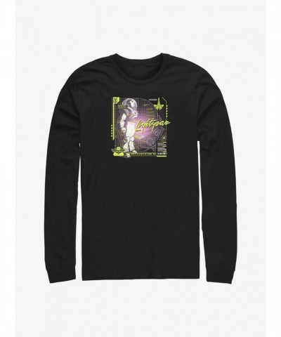 Disney Pixar Lightyear Men's Cotton Long Sleeve T-Shirt - Black