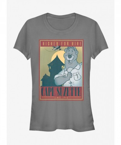 Disney TaleSpin Cape Suzette Cartoon T-Shirt for Girls - Grey