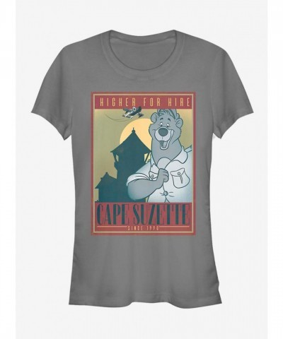 Disney TaleSpin Cape Suzette Cartoon T-Shirt for Girls - Grey