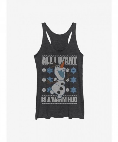 Disney Frozen Warm Hug Cute Ugly Sweater for Girls - Black