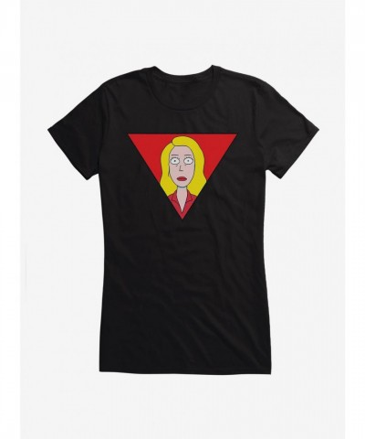 Rick and Morty Junior Beth Triangle Girls T-Shirt