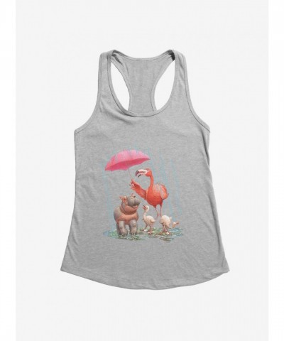 Fiona Hippo Valentine's Day Girls Tank Top