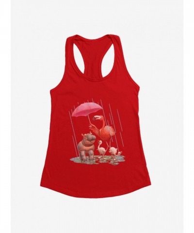 Fiona Hippo Valentine's Day Girls Tank Top