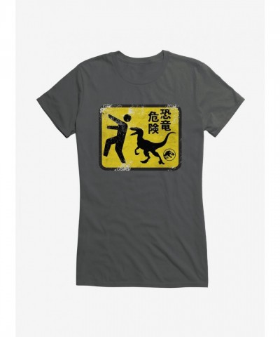 Jurassic World Dominion Safety Sign Junior Girls T-Shirt