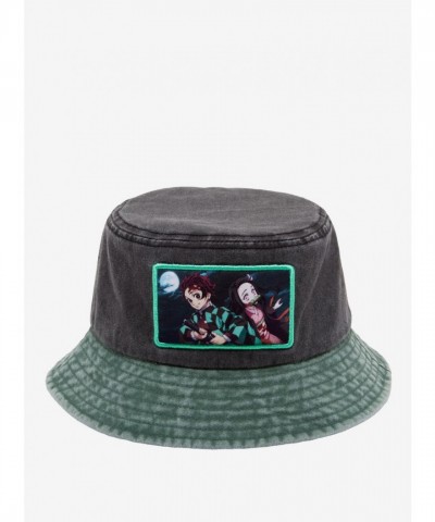 Demon Slayer Nezuko & Tanjiro Patch Bucket Hat for Fans