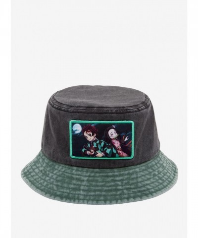 Demon Slayer Nezuko & Tanjiro Patch Bucket Hat for Fans