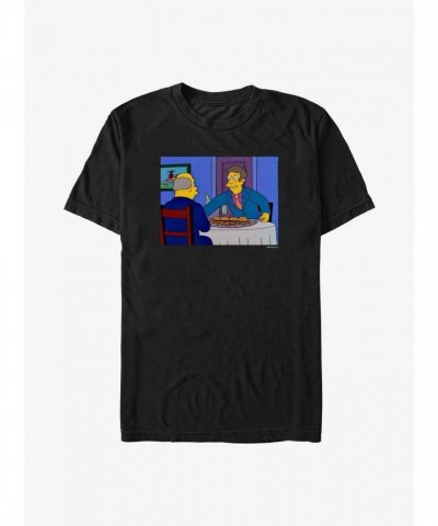 The Simpsons Soft Steamed Hams T-Shirt - Black Men's
