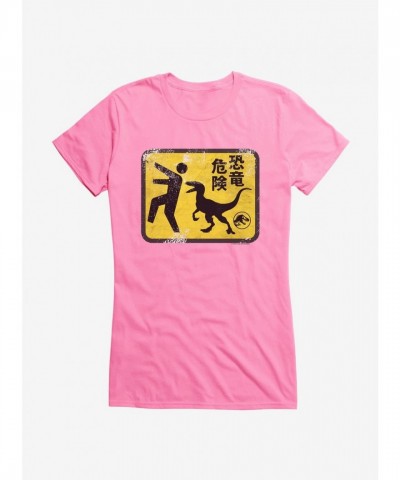 Jurassic World Dominion Safety Sign Junior Girls T-Shirt