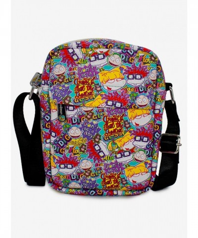 Nickelodeon Rugrats Faces Print Vegan Leather Crossbody Bag for Women