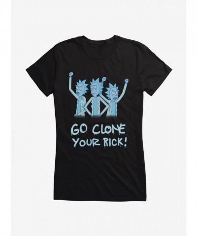 Rick And Morty Holographic Clones T-Shirt for Girls