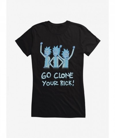 Rick And Morty Holographic Clones T-Shirt for Girls