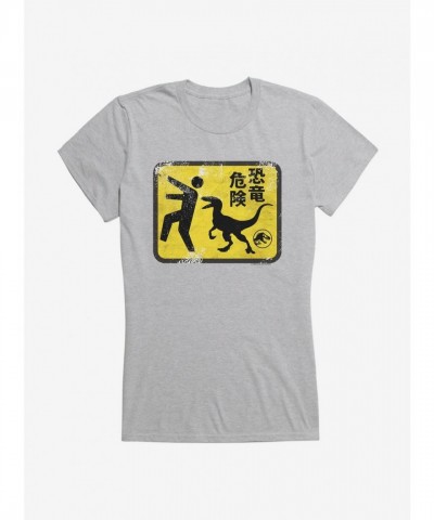 Jurassic World Dominion Safety Sign Junior Girls T-Shirt
