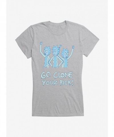 Rick And Morty Holographic Clones T-Shirt for Girls