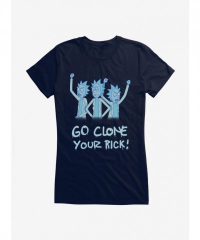 Rick And Morty Holographic Clones T-Shirt for Girls