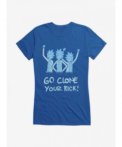 Rick And Morty Holographic Clones T-Shirt for Girls