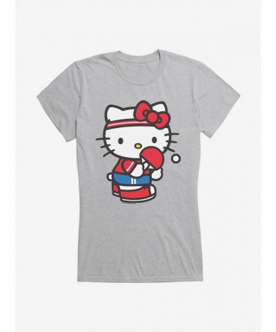 Hello Kitty Girls Table Tennis T-Shirt - Grey Junior Size