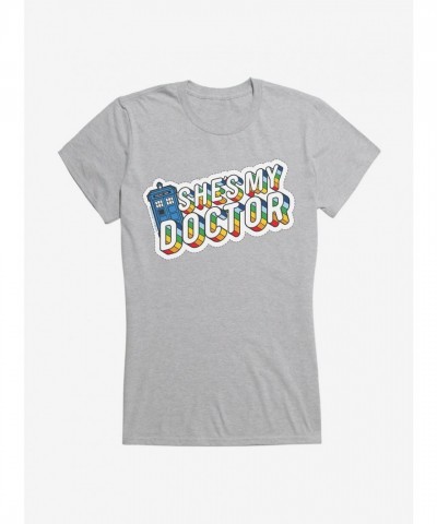 Doctor Who 13th Doctor She's My Hero Girls Lightweight Tee