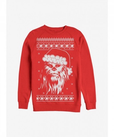Star Wars Chewbacca Ugly Christmas Sweater - Red Unisex Sweatshirt