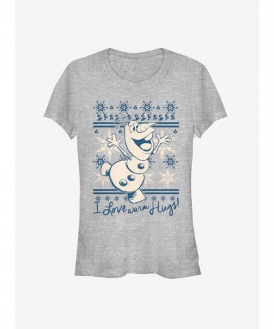 Disney Frozen Hooray Grey Snow Girls T-Shirt