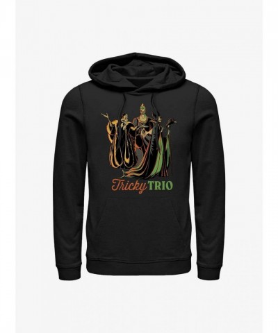Disney Tricky Trio Hoodie for Men - Black