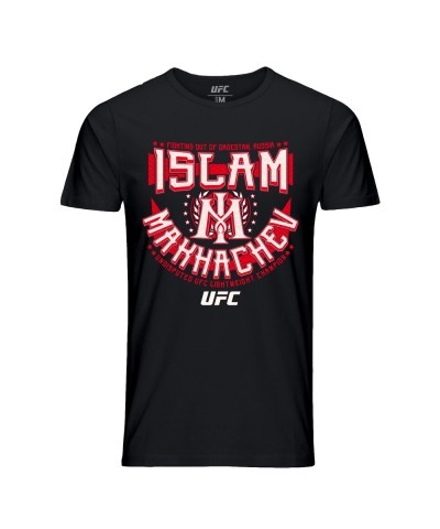 UFC Men's Official Islam Makhachev Crest Tee - Black