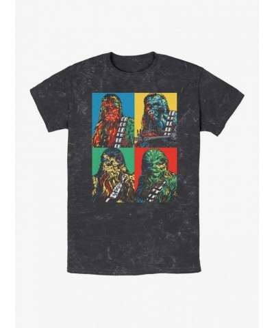 Chewie Pop Art Mineral Wash T-Shirt - Unisex Black