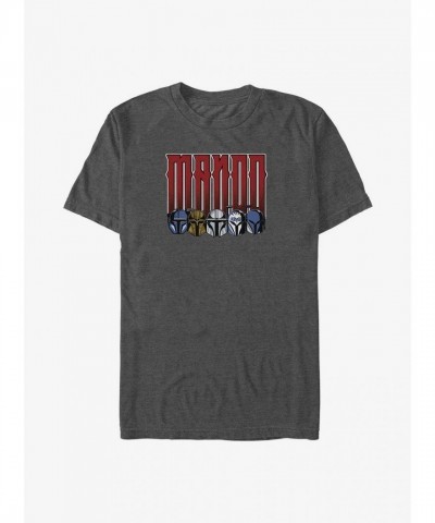 Mandalorian Big & Tall T-Shirt - Grey Unisex Fashion