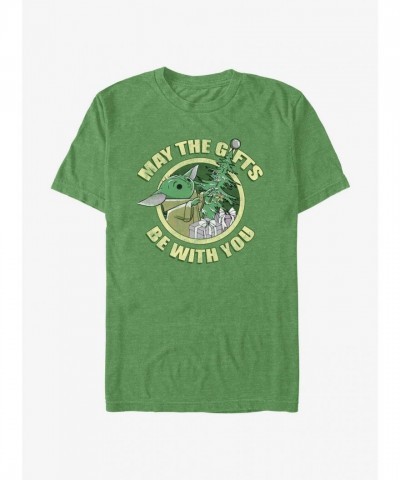 Mandalorian Grogu T-Shirt - May The Gifts Be With You - Green Men's