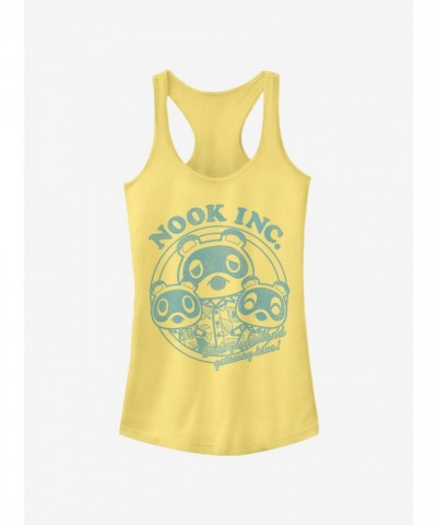 Animal Crossing Nook Inc. Fun Getaway Girls Cotton Tank Top - Yellow