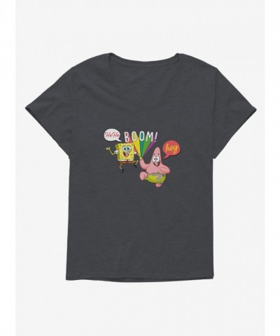 SpongeBob SquarePants Girls Plus Size Scoop Neck Tee
