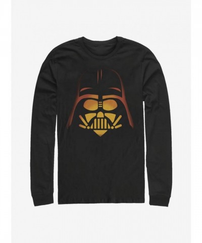 Star Wars Long-Sleeve T-Shirt - Darth Vader Design for Men - Black