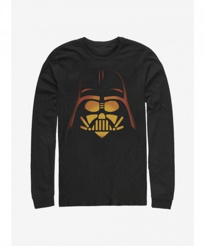 Star Wars Long-Sleeve T-Shirt - Darth Vader Design for Men - Black