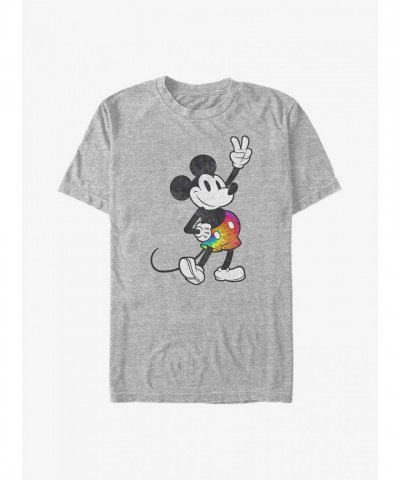 Disney Grey Lightweight Tie Dye Mickey Mouse Shirt for Men
