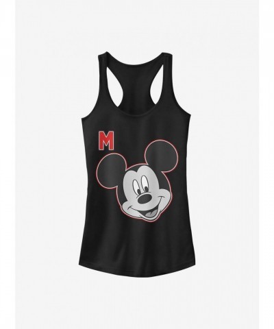 Disney Girls Mickey Mouse Letter Tank Top - Black