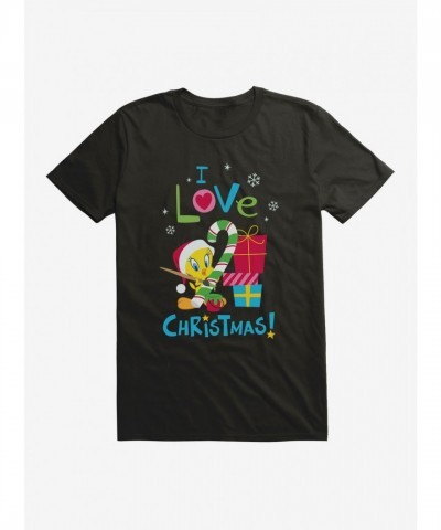 Looney Tunes Christmas Tweety Tee - Lightweight Cotton Men's T-shirt