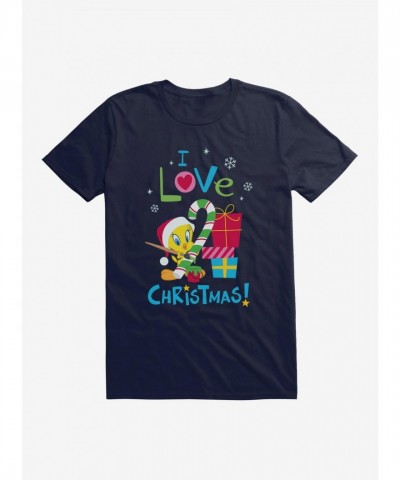 Looney Tunes Christmas Tweety Tee - Lightweight Cotton Men's T-shirt Looney Tunes Christmas Tweety Tee - Lightweight Cotton Men's T-shirt