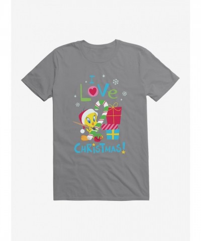 Looney Tunes Christmas Tweety Tee - Lightweight Cotton Men's T-shirt Looney Tunes Christmas Tweety Tee - Lightweight Cotton Men's T-shirt