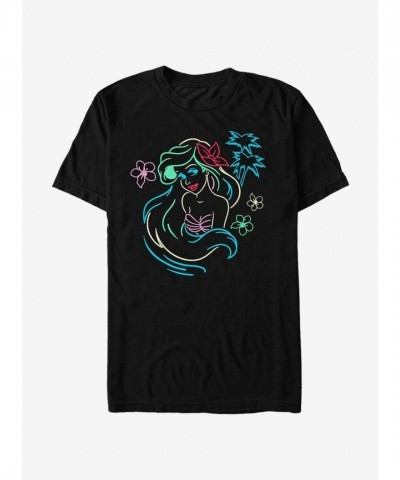 Disney Ariel from The Little Mermaid Light-Up T-Shirt - Men's Black