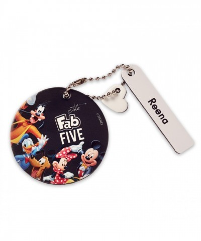 Mickey Mouse Fab Five Personalizable Leather Bag Tag for Disney Fans