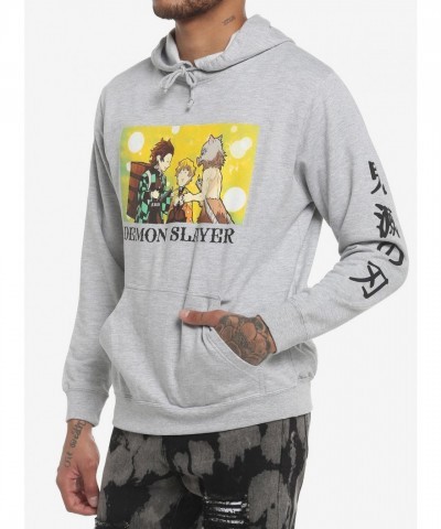 Demon Slayer Trio Print Hoodie - Men's Unisex Comfortable Kimetsu No Yaiba Jacket