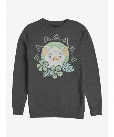 Disney Moana Pua Crewneck Sweatshirt - Unisex Grey