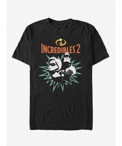 Disney Pixar Heroic Parents T-Shirt - Unisex Black Incredibles Edition