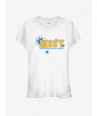 Marvel Midtown School Spider-Man Girls Fitted T-Shirt - White