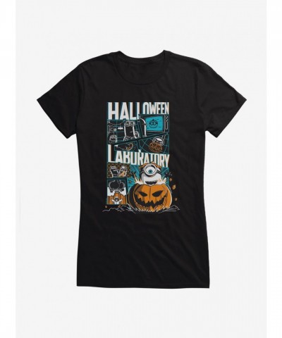 Minions Halloween Lab Print Junior Girls T-Shirt