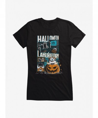 Minions Halloween Lab Print Junior Girls T-Shirt