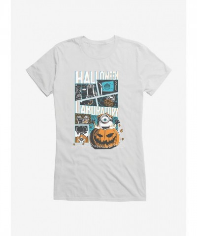 Minions Halloween Lab Print Junior Girls T-Shirt