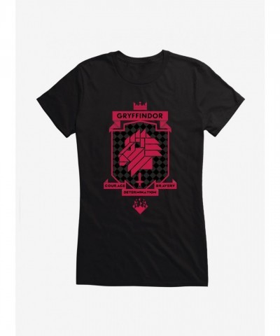 Harry Potter Gryffindor Red Shield Logo T-Shirt for Girls
