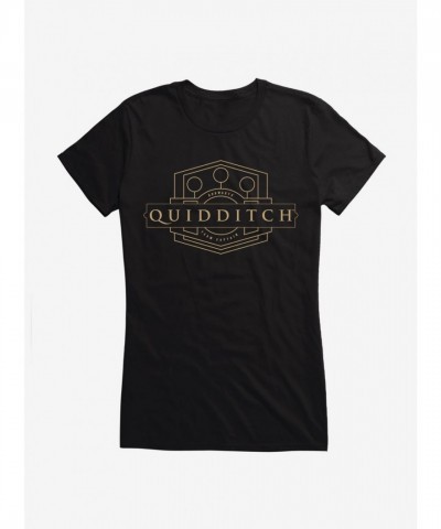 Harry Potter Team Captain Golden Quidditch Girls T-Shirt